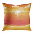 thumbnail image 1 of BOSDECO Red Ocean Cartoon of Crimson Sun Sunrise Sunset Sea Create Videos Graphic User Interface Orange Evening Pillowcase Pillow Cover Cushion Case 20x20 inch, 1 of 1