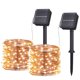 thumbnail image 1 of 12M 120Leds Luces Solares de Cadena 8 Patrones para Decoración Festiva de Fiesta Blanco Cálido 2 Uds Tomshine  Cadena de luz, 1 of 7