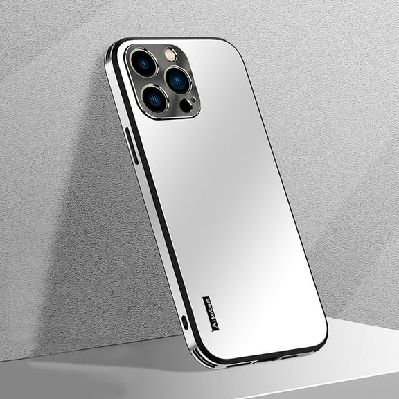 K-Lion for iPhone 14 Pro Max Slim Matte Case, Micro Frosted Hard PC Back Aluminum Metal Frame All-inclusive Camera Lens Protection Shockproof Anti-Scratch No Fingerprints Ultra-Thin Case, White