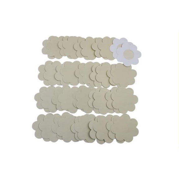 Flirtzy  Womens Disposable Waterproof Breast Pasties Adhesive Bra Nipple Cover, Beige - Pack of 4 - 20 Pair - 5 Pair Per Pack