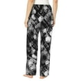 thumbnail image 3 of Pajama Pants Women, black and white Skulls Sweatpants Soft Sleep Lounge Pants, Casual PJ Bottoms Pants with Pockets, 3 of 5
