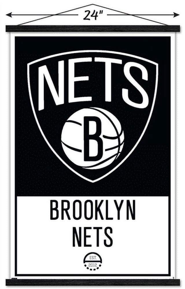 NBA Brooklyn Nets - Logo 21 Wall Poster with Magnetic Frame, 22.375" x 34"