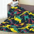 thumbnail image 6 of Honeii Colorful Sharks Print Fleece Blanket - Throw Blanket for Bed, Sofa, Couch, Camping, and Travel , Microplush Ultra Soft Warm Blanket-60"x50", 6 of 7