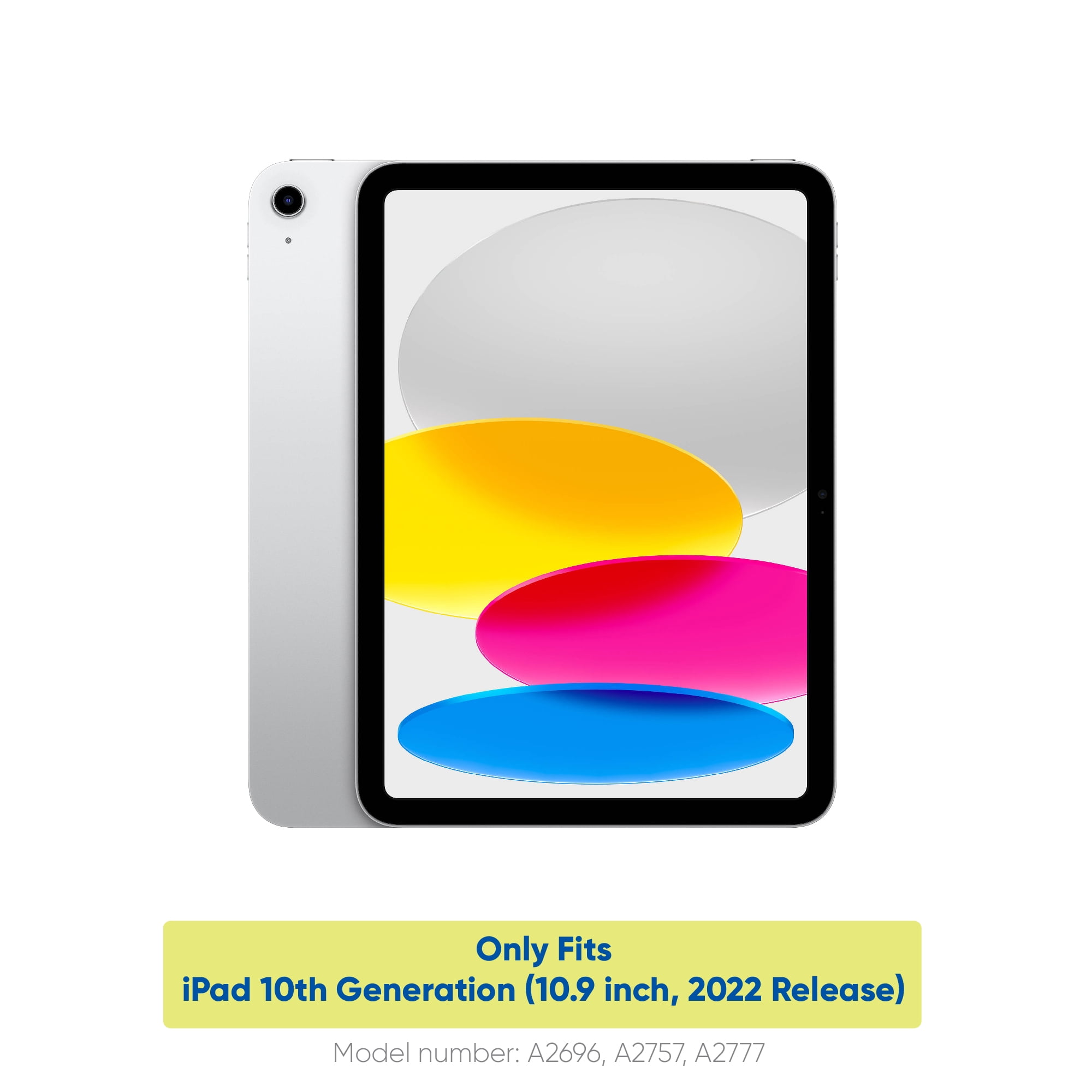onn. Tablet Folio Case for iPad (A16)/iPad (10th Generation), Blue
