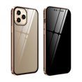 thumbnail image 1 of OUSITAID Anti-Peeping Full Body Case Clear Tempered Glass Metal Bumper Protection Privacy Cover For  12/ 12 Max/ 12 Pro, 1 of 1