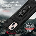 thumbnail image 5 of for iPhone 13 Mini Case with Camera Lens Cover HD Screen Protector, Dual Layer  Grade Drop Protection  Ring Holder Kickstand Protective Phone Case for iPhone 13 Mini 5.4 inch (Black), 5 of 17