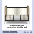 thumbnail image 5 of Storkcraft Pasadena 3-in-1 Convertible Baby Crib, Black with Driftwood, 5 of 17