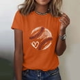 thumbnail image 1 of Séductiva T-Shirt à Manches Courtes pour Femmes Soldes Aujourd'hui Liquidation Mode Décontractée Imprimé Baseball T-Shirt à Manches Courtes, 1 of 5