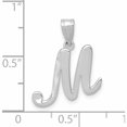 thumbnail image 4 of 14K White Gold 14Kw Script Letter M Initial Pendant Made In United States -Jewelry By Sweet Pea, 4 of 7