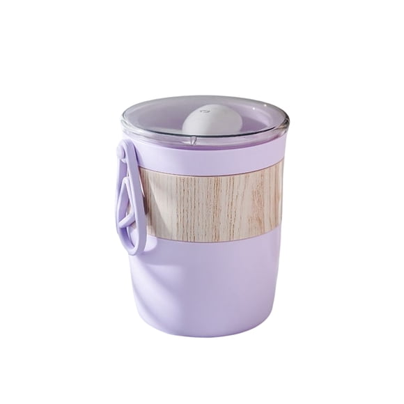 Yuarrent Taza de desayuno de 620ml, botella impermeable, contenedor de agua reutilizable, tapa de sellado, tazas para microondas a prueba de fugas, Mostrada Púrpura 620ml Yuarrent HA080715-02