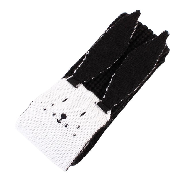 Bufanda de ganchillo de invierno niños niñas niños bufandas de punto de estilo cálido negro Sunnimix Bufanda de los niños del invierno