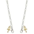 thumbnail image 1 of Goldtone Small Ankh Silvertone Face Mask Necklace, 1 of 2