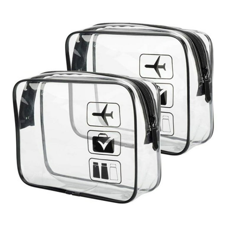 2pcs Luggage Transparent Travel Use Leakproof Flight Make Up