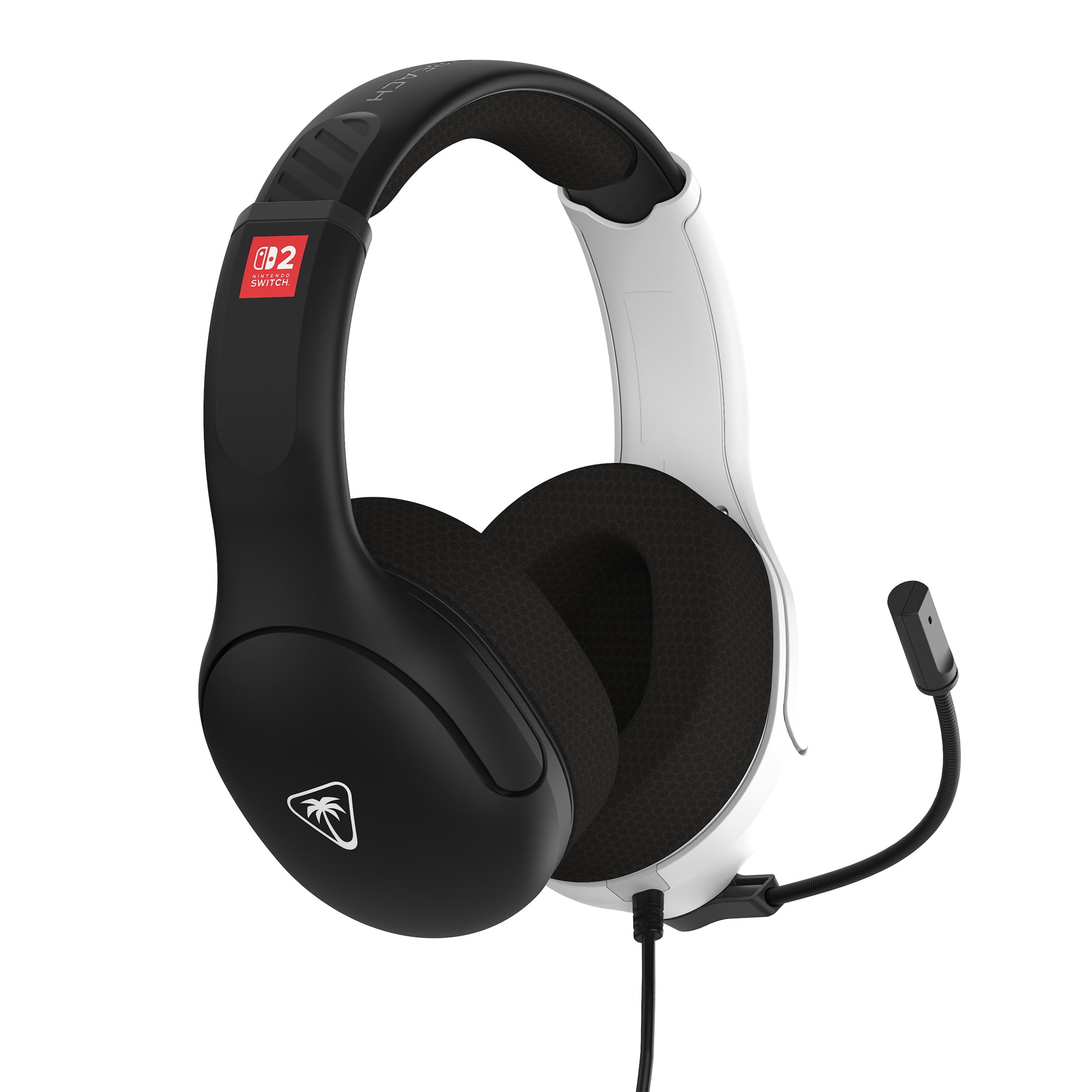 Casque de Gaming Filaire Turtle Beach Airlite Fit: Blanc Noir - Sous Licence Officielle pour Nintendo Switch 2, Nintendo Switch - Durable, Léger