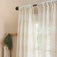 thumbnail image 2 of TOWN & COUNTRY BASICS Pax Semi-Sheer Stripe, Light Filtering Indoor Curtains 2-Pack Linen/White, 50"x63", 2 of 10