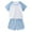 Light Blue, variant on HOMADLES Boys Sets 2 Piece Soft Tee Shirt and Elastic Waist Short Outfits Black 6 T