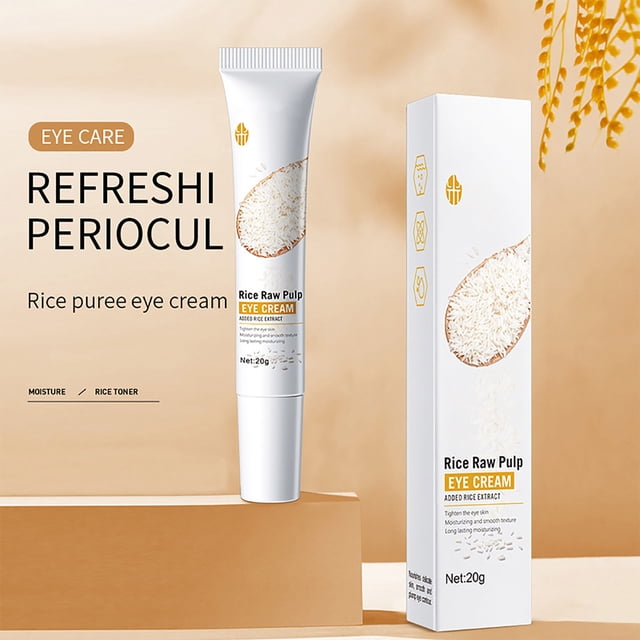 QIPOPIQ Rice Raw Pulp Under-Eye Cream Rice Extract Moisturizing Smooth Nourishing Under-Eye Skin