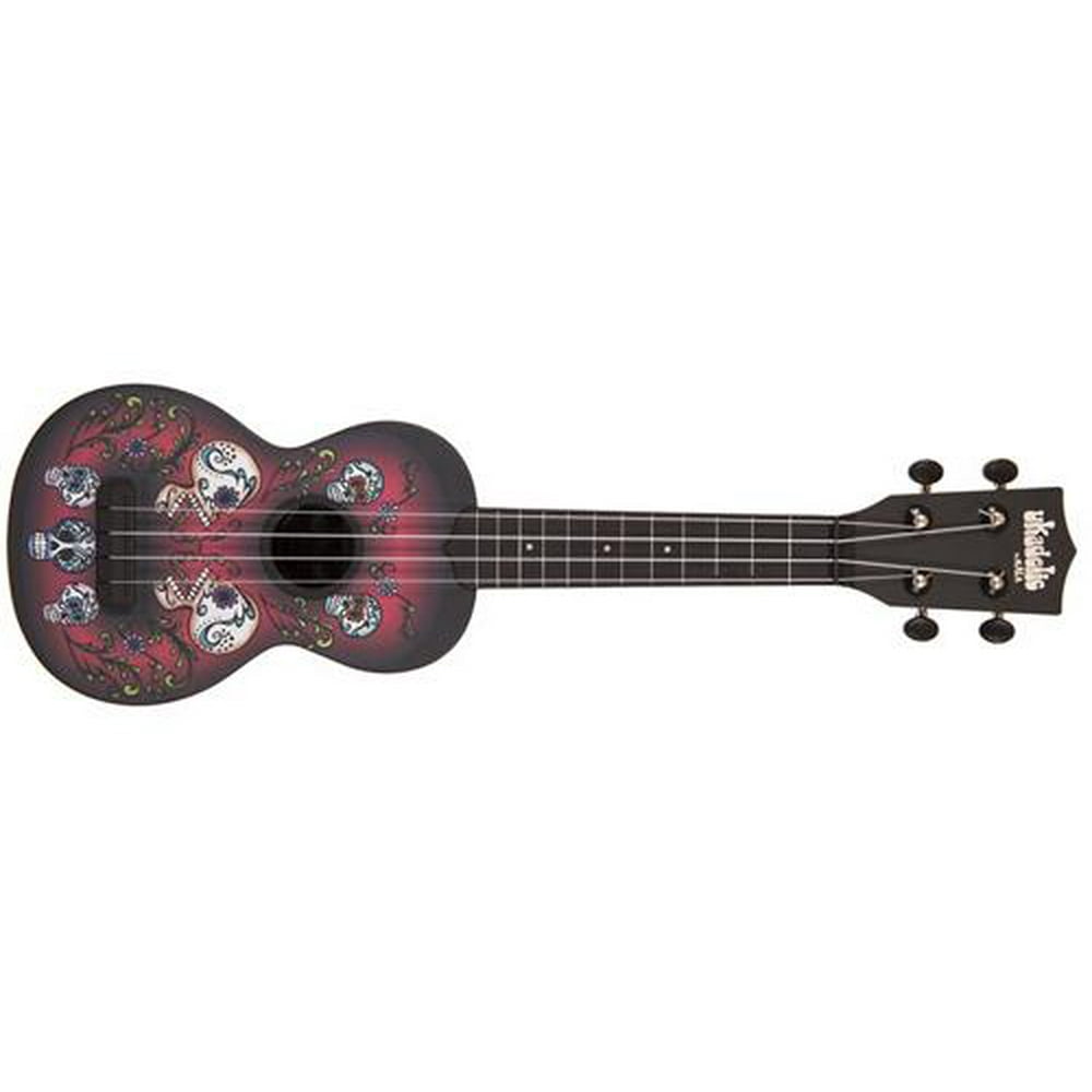 Kala Ukadelic KASUSKULL Sugar Skulls Soprano Ukulele