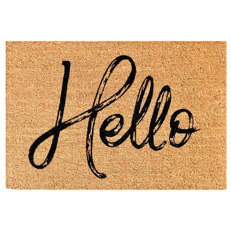 Calloway Mills Canty Hello Natural Outdoor Doormat 24" x 36"