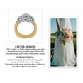 thumbnail image 3 of Central Diamond Center Straight Bar Style CZ 3 Stone Ring 2.50ctw - 10k Yellow Gold - Size 7, 3 of 6