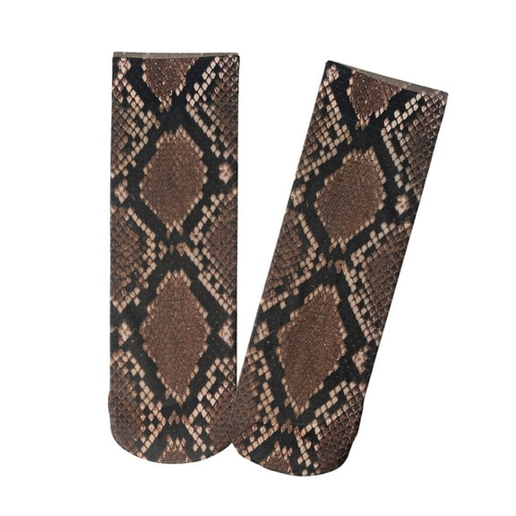 Yokua Nylon Snakeskin Leopard Print Ankle Socks for Everyday Wear Women's Silk Socks