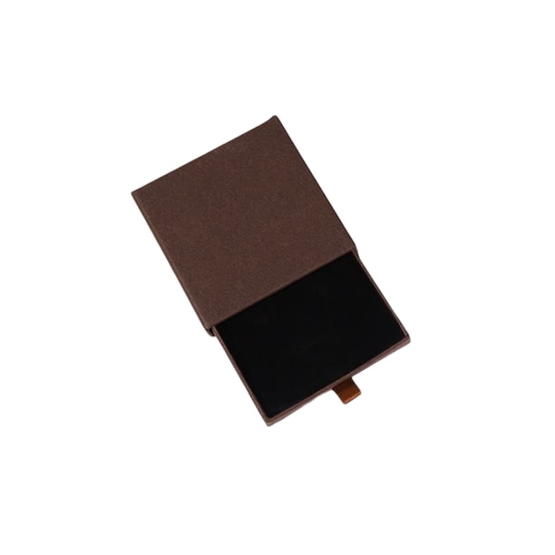 Moyic Joyero de cartón portátil de Color sólido a prueba de golpes reemplazo oreja Stud collar anillo colgante caja de almacenamiento Almacenamiento y organización del hogar Café 8x8x1.7cm Moyic HA075597-19