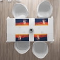thumbnail image 3 of Ambesonne Landscape Place Mats Set of 4, Calm Evening Sailing, Standard Size, Dark Blue Orange White, 3 of 4