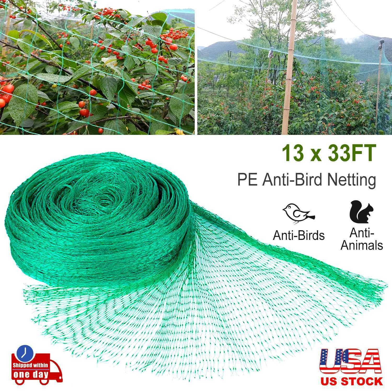 33 Ft x 13 Ft Green Garden Bird Net,Green Garden Plant
