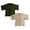 Green 1PCS & Khaki 1PCS, variant on 2 Pack Crop T-Shirts for Women Solid Crew Neck Half Sleeve Drop Shoulder Loose Fit Casual Tees Summer Versatile Tops