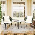 thumbnail image 5 of ALEAVIC 3-Piece Outdoor Rattan Patio Furniture Set, Outdoor Wicker Conversation Chair Sets with Coffee Table, 5 of 5