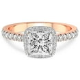 thumbnail image 4 of IGI Certified 5 Carat Princess Shape Lab Grown Diamond Engagement Ring | 14K Rose Gold | Amarya Secret Double Halo Lab Diamond Ring | FG-VS1-VS2 Quality Friendly Diamonds, 4 of 6
