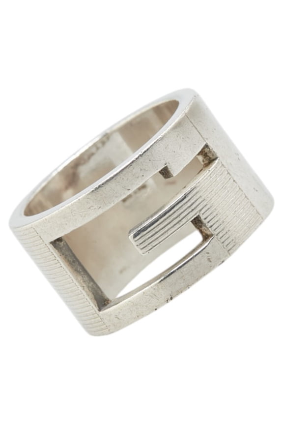 Pre-Owned Gucci Branded G Ring #11 SV925 Silver Women's GUCCI