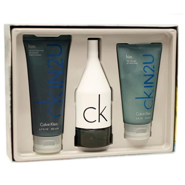 CK In 2 U Gift Set by Calvin Klein - 3 Piece Gift Set:  Oz Eau De  Toilette Spray + Shower Gel + Body Wash. For Men 