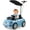 Blue, variant on Licensed Fiat 500 Ride on Push Car by OLAKIDS, 3 in 1 Baby Stroller Sliding Walking Car with Retractable Footrest, Parent Control Handle, Horn, Foot-to-Floor Toys for Kids Toddlers 18 Month+