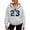 Light Gray, variant on Zip Hoodie for Women Graphic Number 23 Jersey #23 Y2K Sweatshirt Long Sleeve Fashion Hoodie Jacket with Pocket Red