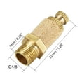 thumbnail image 2 of Unique Bargains Sintered Bronze Exhaust Muffler Top Adjustable G1/8 Air Flow Speed Controller Flow Control Muffler 5pcs, 2 of 3