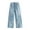 #02, variant on Girls Wide Flare Jeans,Little Big Girl Ripped Wide Leg Soft Denim Pants 4-16 Years