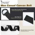 thumbnail image 3 of XIATIAN Men Canvas Belt Web Fabric Casual Belt with Black Double D-ring 1 1/2" Wide Set of 2, 3 of 5
