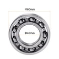 thumbnail image 2 of Uxcell 40x80x18mm 6208 Deep Groove Ball Bearings C3 Open Type Chrome Steel, 2 of 5