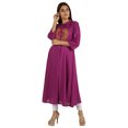 thumbnail image 3 of Moomaya Embroidered Kurti 3/4 Sleeve Button Down Long Ethnic Kurta For Women Indian, 3 of 6