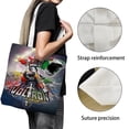 thumbnail image 3 of Voltron Bolso de tela con estampado de lienzo para mujer, bolsa de compras reutilizable y estética, con cremallera interior, regalo para mujer, 35 × 40 cm., 3 of 6