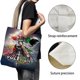 thumbnail image 3 of Voltron Bolso de tela con estampado de lienzo para mujer, bolsa de compras reutilizable y estética, con cremallera interior, regalo para mujer,40*45cm., 3 of 6