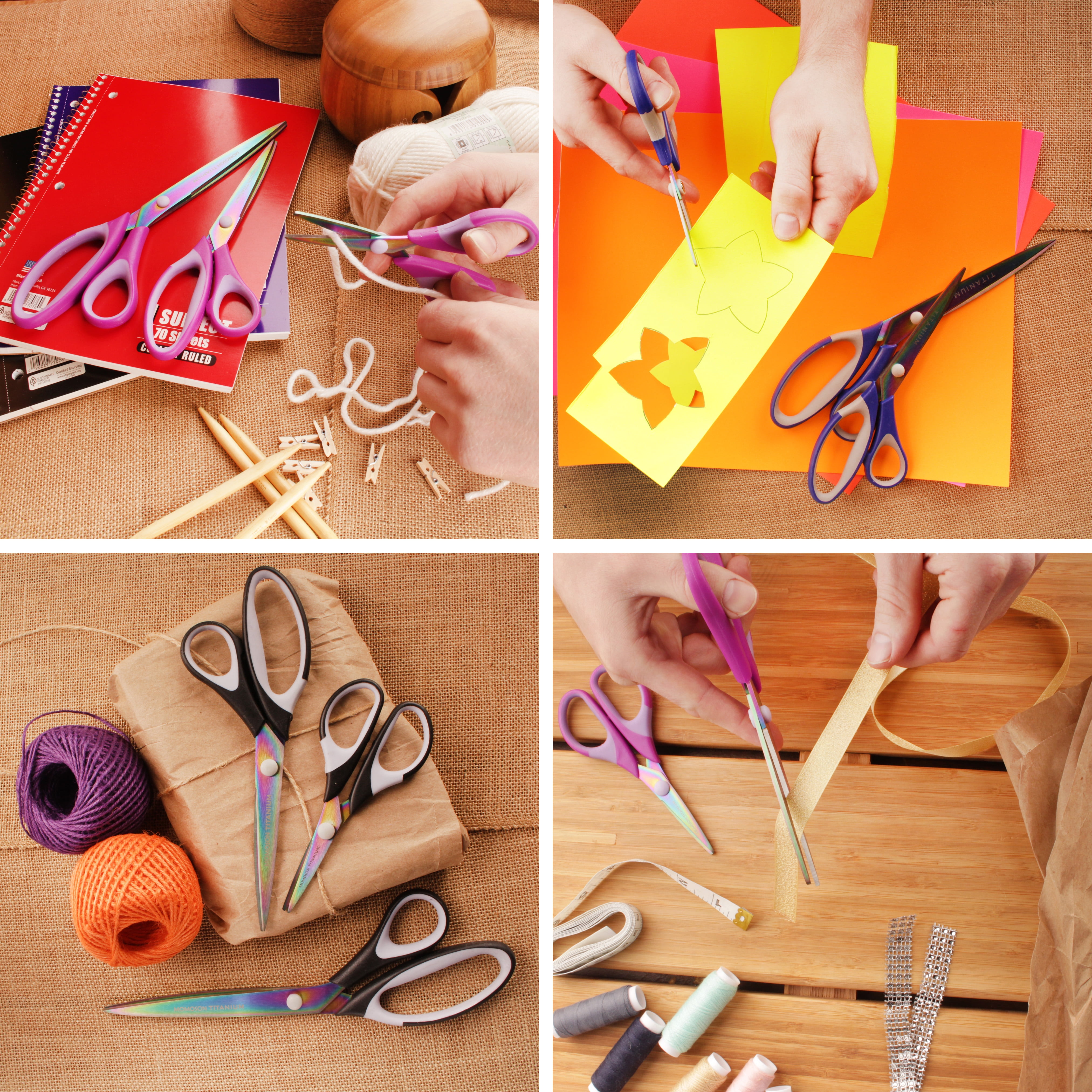 JubileYarn Folding Scissors Set - 2 Thread Snips & Fabric