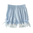 thumbnail image 4 of Girls' Pants Toddler Children Shorts Summer Girls Bowknot Lace Leggings Underwear Fashion for Girls Clothes Athletic Shorts for Girl(Color:Sky Blue,Size:3-4 Years), 4 of 5