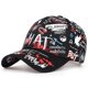 thumbnail image 4 of Gorra de béisbol con estampado de grafiti para mujer, gorro de algodón ajustable, desgastado, regalo de San Valentín y Navidad, 4 of 4