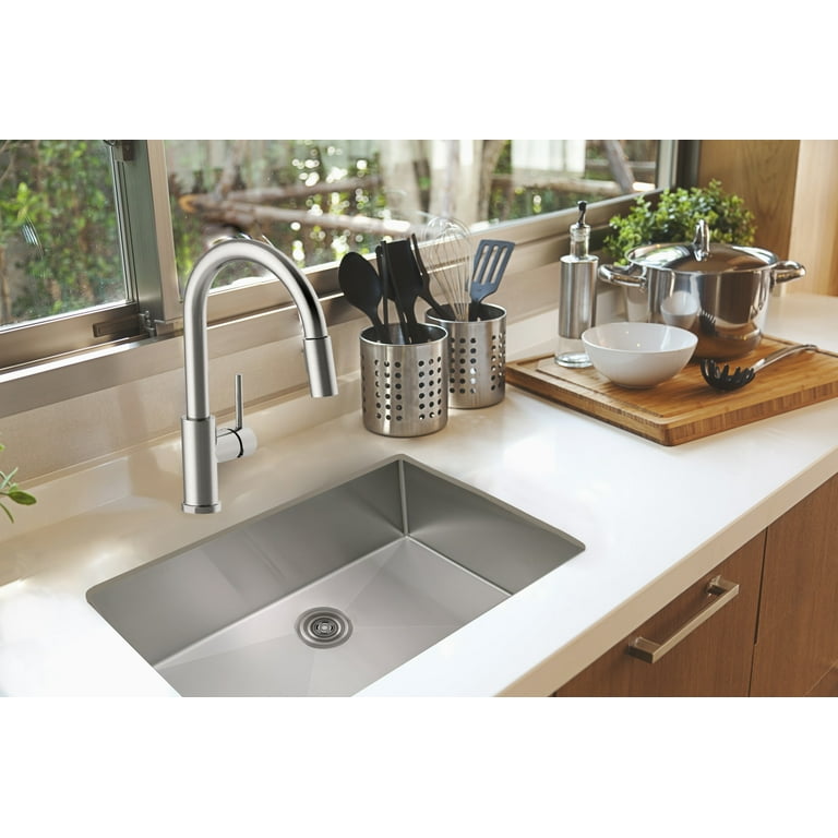 Kinnls Kitchen Sink Stainless Steel Undermount Black Nano Flying