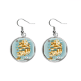 thumbnail image 1 of Popular landmarks in South Korea Ear Dangle Silver Drop Earring Jewelry Woman, 1 of 3