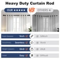 thumbnail image 3 of KoshiMe 1-inch Diameter Adjustable Curtain Rod 32-86 inches, Heavy-Duty Curtain Rods, Classic Ball Finials for Indoor/Outdoor Use, Black, 3 of 7