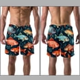 thumbnail image 3 of luoweisi Men's Beach Shorts Quick Dry Swim Trunks with Mesh Lining Fish L, 3 of 5