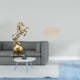 thumbnail image 2 of Figura de caballo de resina moderna, centro de mesa con alfombra redonda, adorno decorativo versátil para sala de estar, oficina, estante, pasillo., 2 of 8